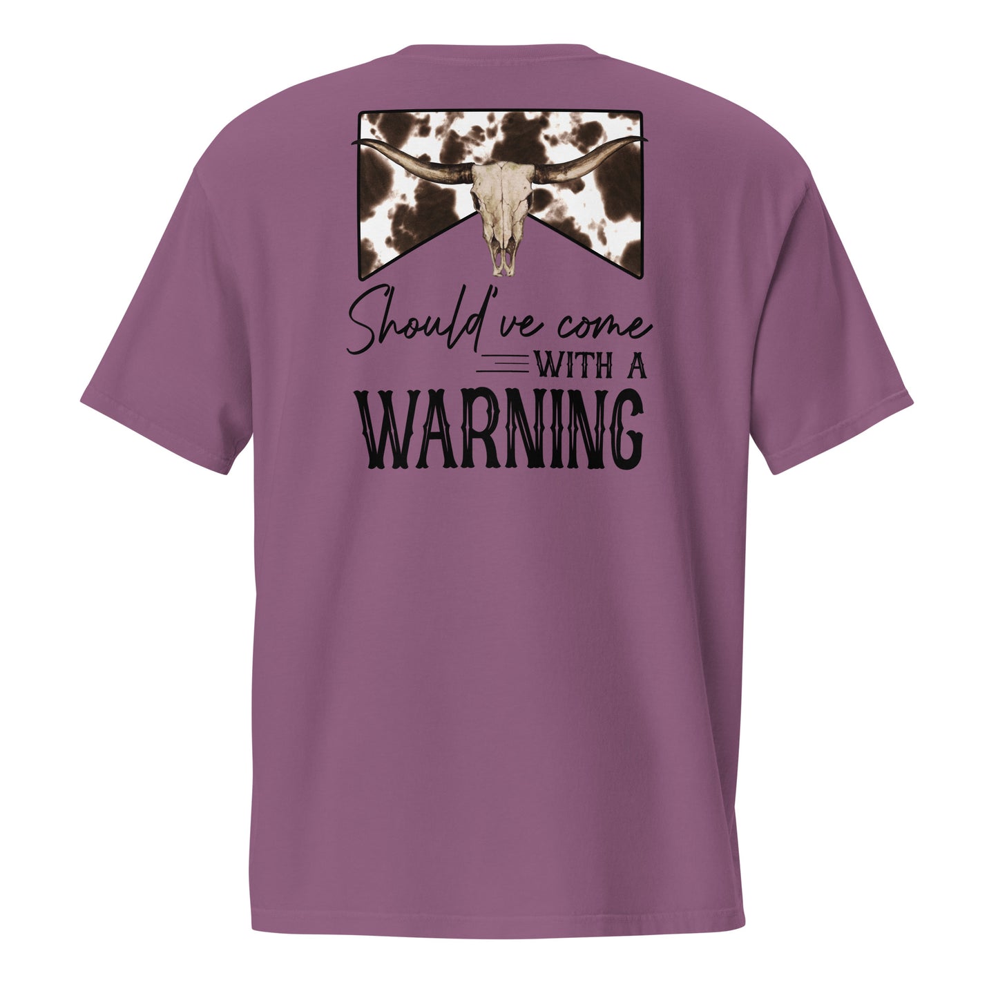 With a Warning Unisex garment-dyed pocket t-shirt