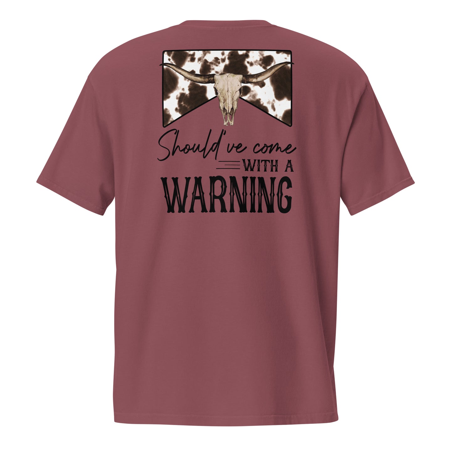 With a Warning Unisex garment-dyed pocket t-shirt