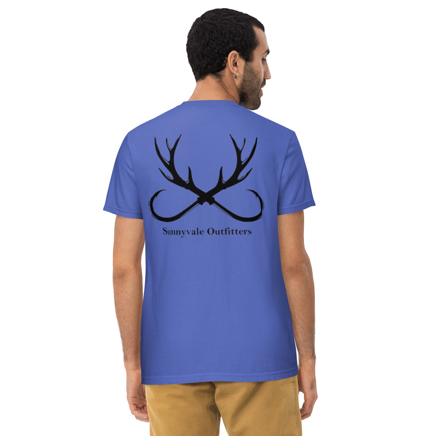 Hunting Logo Unisex garment-dyed pocket t-shirt