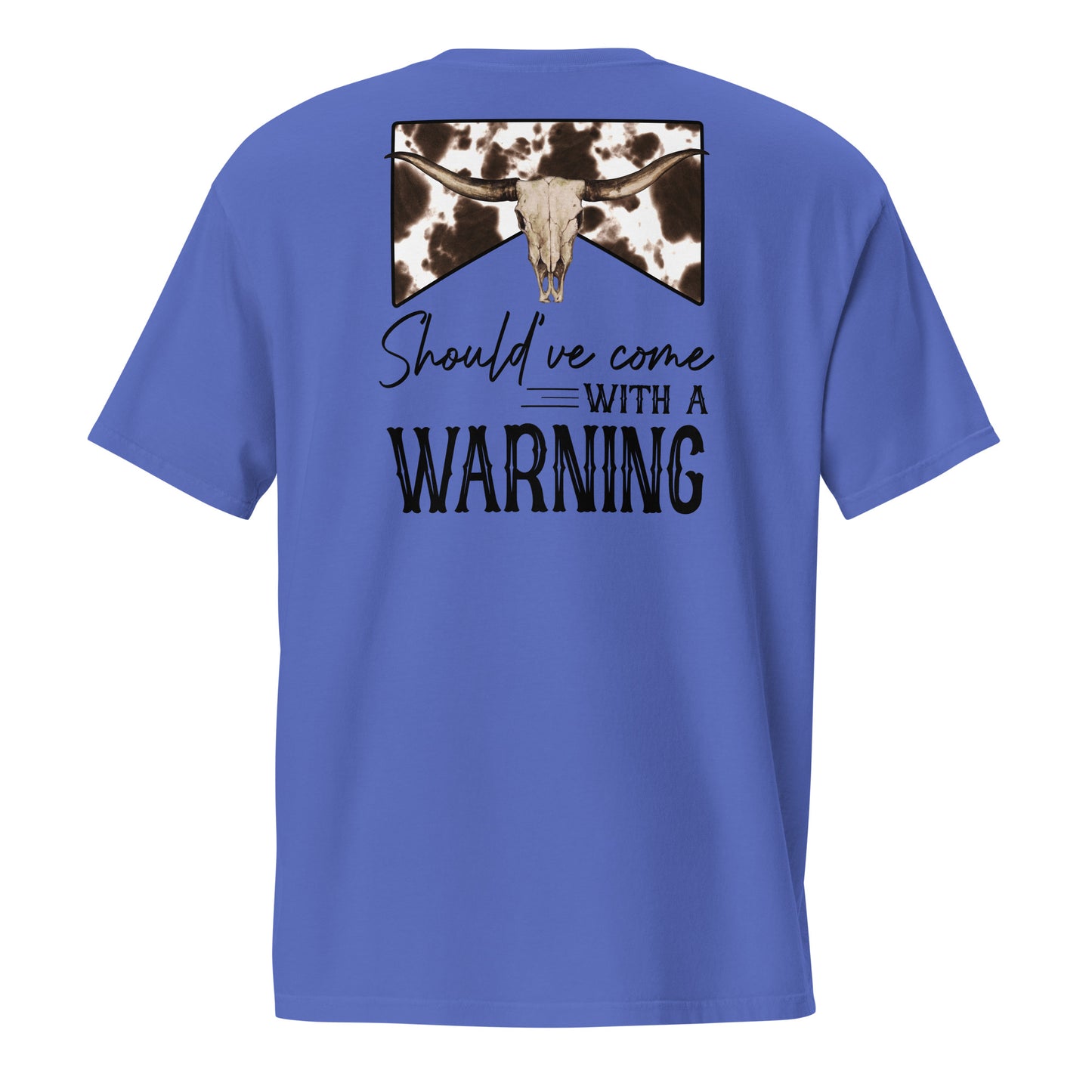 With a Warning Unisex garment-dyed pocket t-shirt