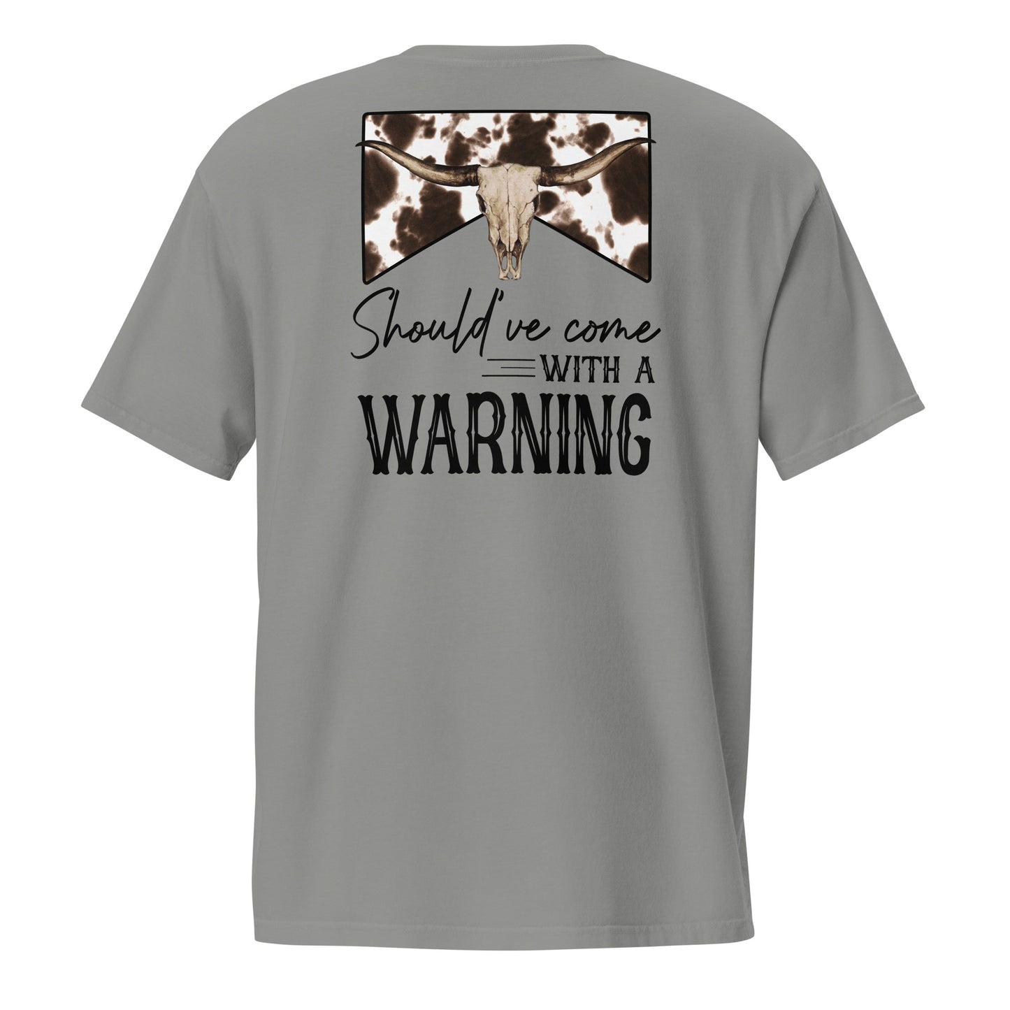 With a Warning Unisex garment-dyed pocket t-shirt