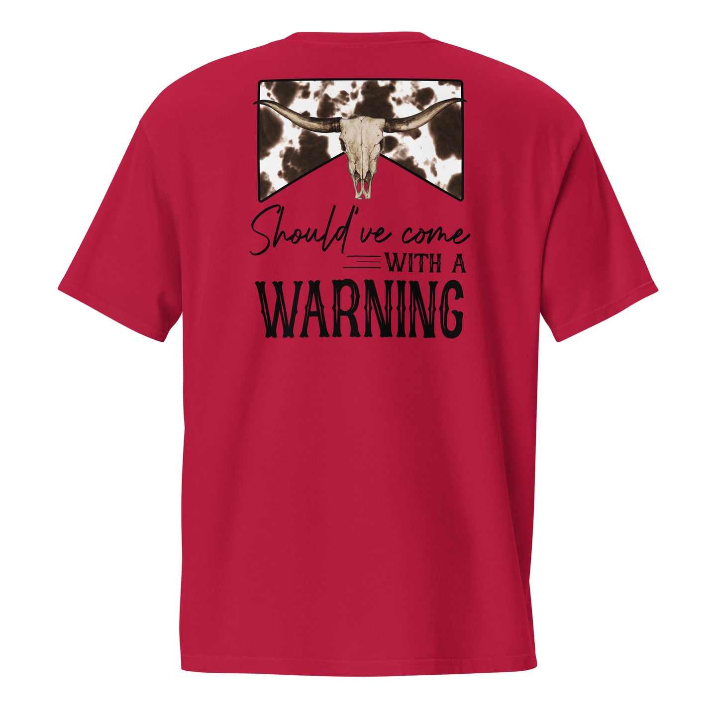 With a Warning Unisex garment-dyed pocket t-shirt