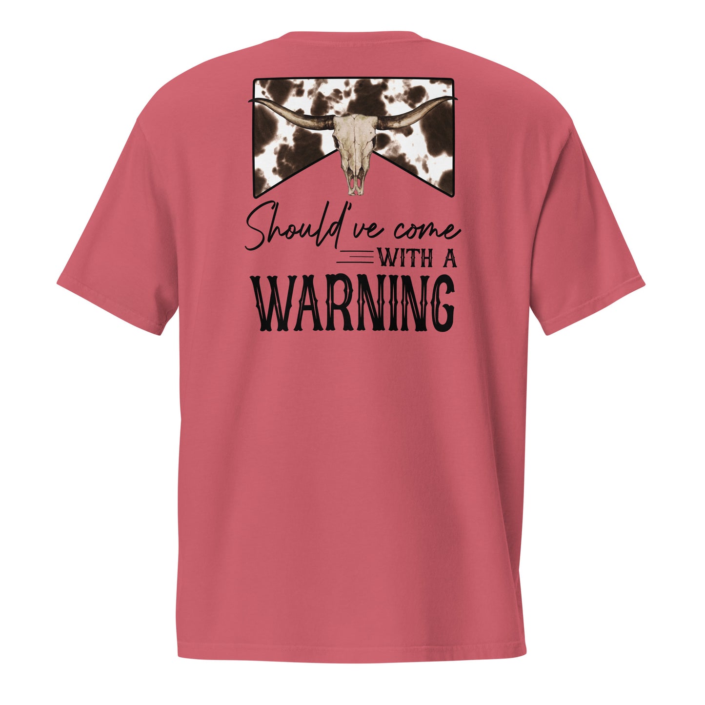 With a Warning Unisex garment-dyed pocket t-shirt