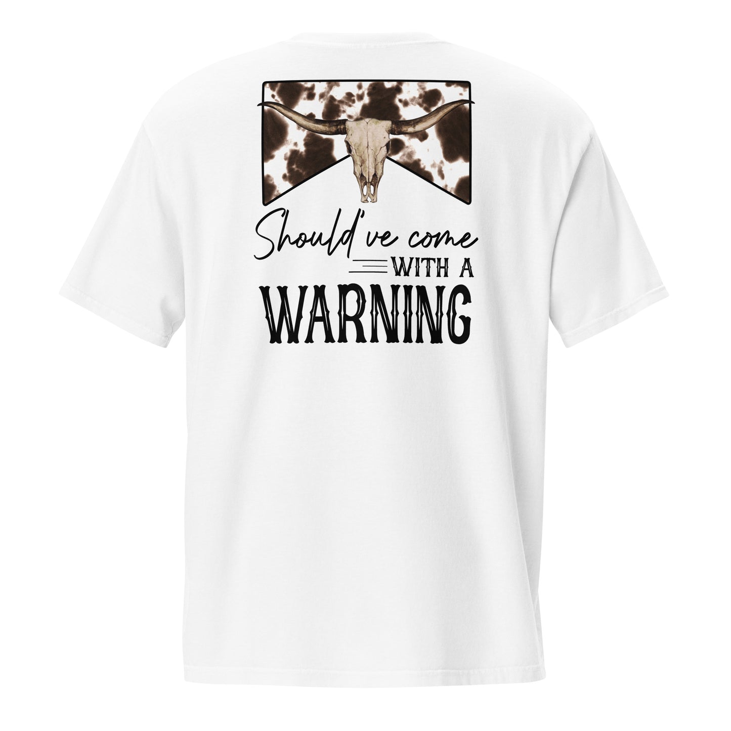 With a Warning Unisex garment-dyed pocket t-shirt