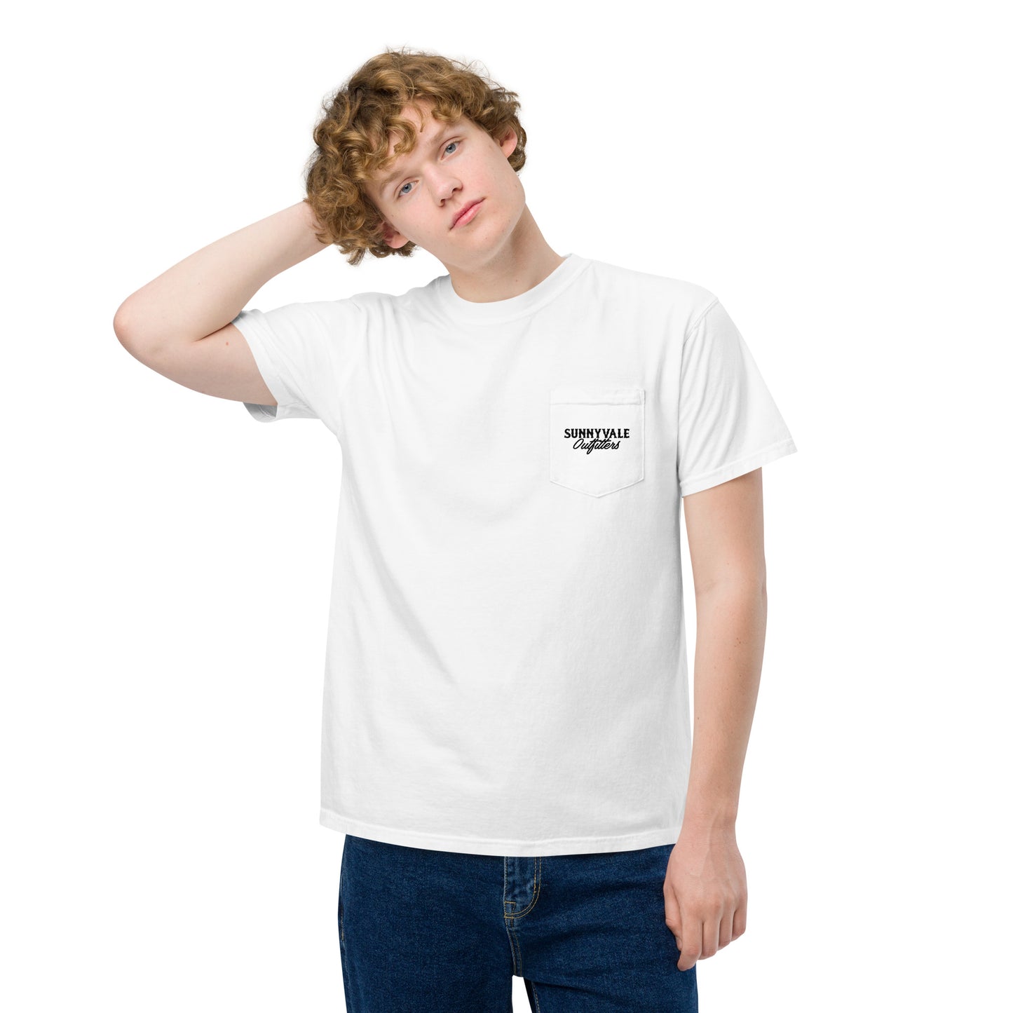 Hunting Logo Unisex garment-dyed pocket t-shirt