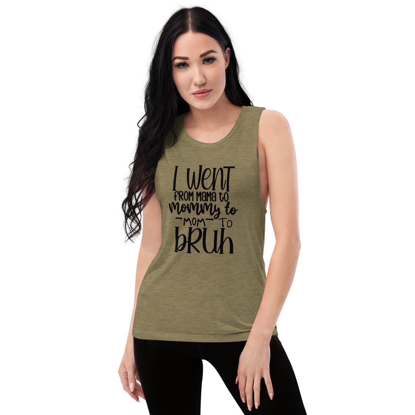 Mommy to Bruh Ladies’ Muscle Tank