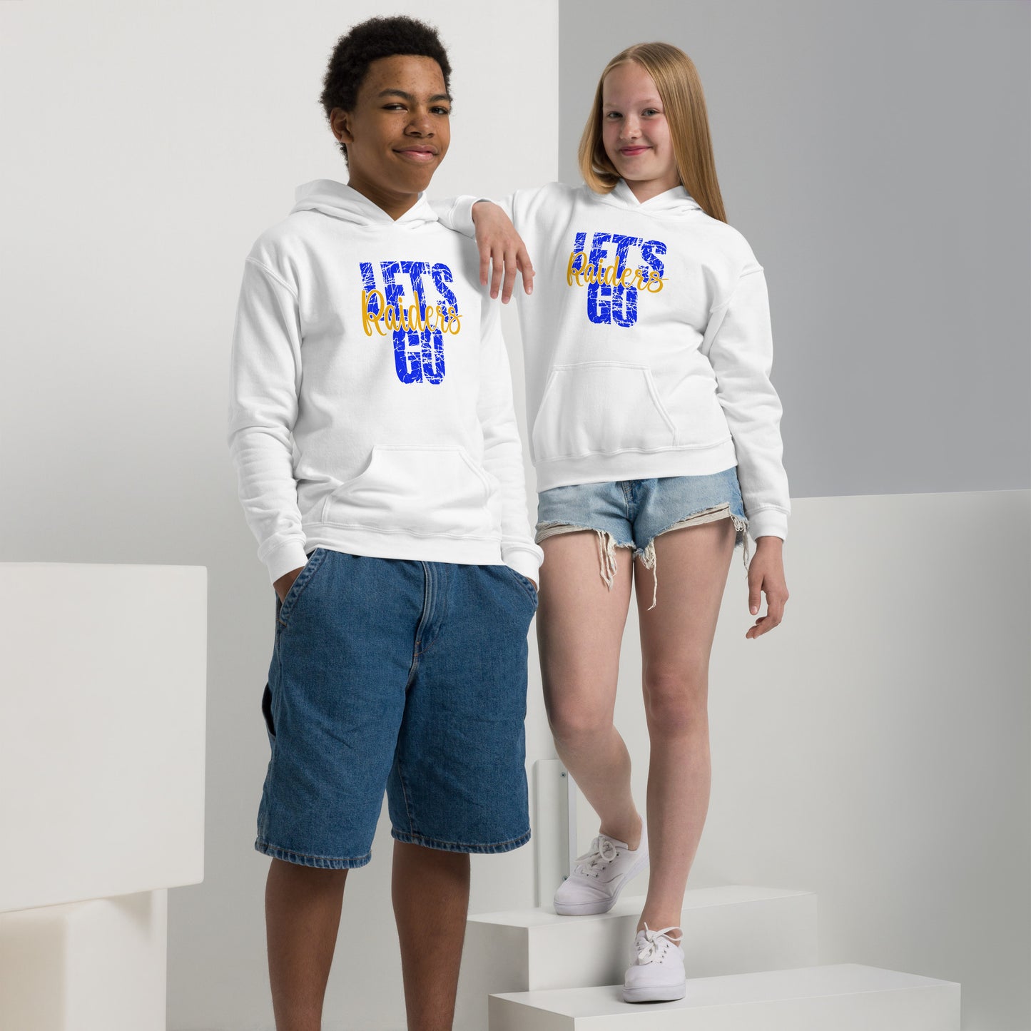 Let's Go Raiders Youth heavy blend hoodie